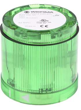 Werma 843.200.55 843系列绿色稳态灯塔单元 24伏直流LED灯泡交流