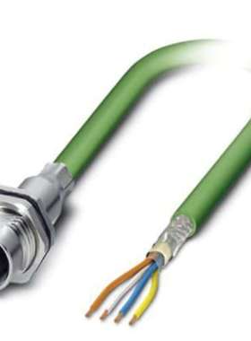 Phoenix 1416155 Cat5 绿色 M12 对公头 未终端屏蔽 屏蔽终端 终