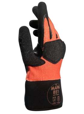Mapa 34851040 KryTech 851 黑橙色高密度聚乙烯丁腈工作手套 10
