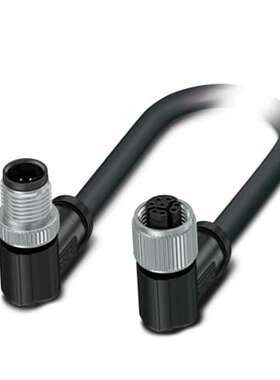 Phoenix 1057783 NBC 2m Cat5 黑色 M12 转公头 M12 母屏蔽 终端