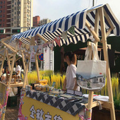 折叠户外摊位集市促销 摆摊架子夜市小吃地摊简易流动花车展示架台