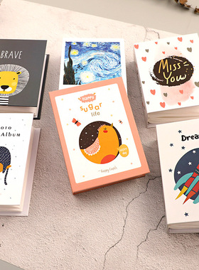 德源新款7寸过塑100张相册卡通可爱插页式影集本photo album相薄