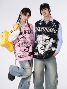 MuseDash 针织背心 赠游戏内插图 春秋V领无袖叠穿毛衣喵斯快跑