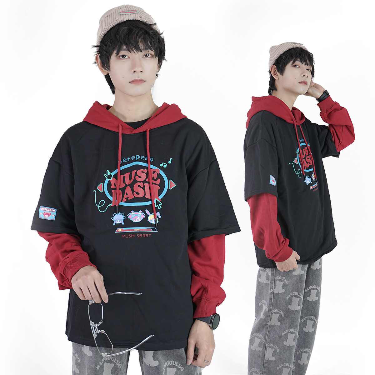 连帽秋冬帅气日系peropero周边