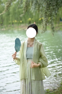 春夏款 宋制汉服短衫 三色天丝飞机袖 日常女 岁余