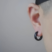 高级感街舞嘻哈耳环男hiphop耳钉女大耳圈时尚 耳扣2025爆款 耳饰品