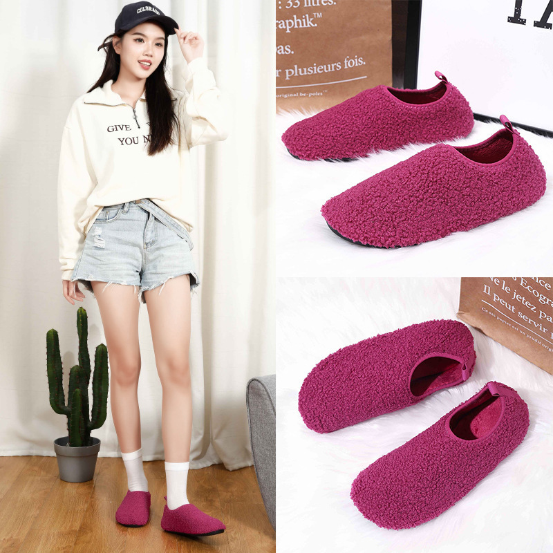 名牌主推款棉鞋棉拖透气轻便男女情侣居家室内韩版保暖薄底棉鞋