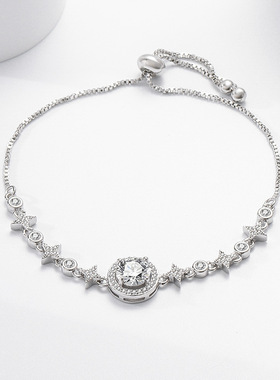 直播热销跨境电商时尚饰品圆包星星手链轻奢风百搭手饰品工厂