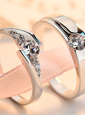 永恒誓言情侣戒指男女ins小众设计可调节开口对戒礼物指环批发