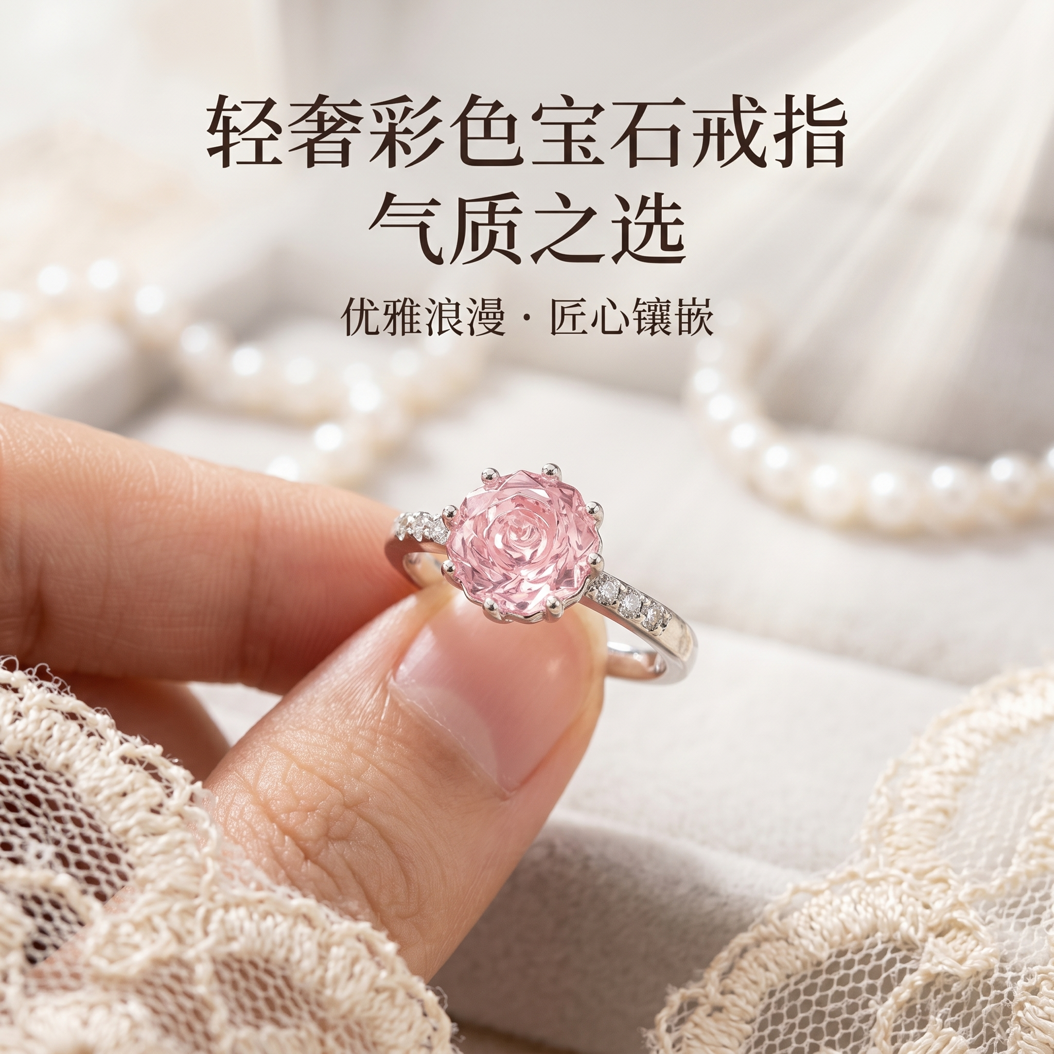 法式复古手工拉丝八角戒指