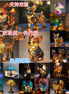 跨境Cat Lamp-Dachshund Lamp-Bigfoot Lamp树脂摆件雕像LED灯