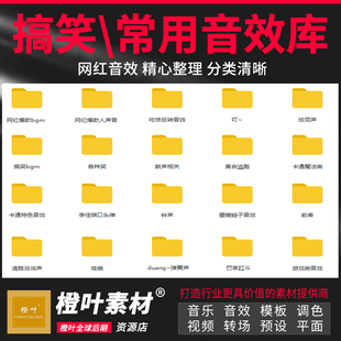 音效素材库综艺pr搞笑声音包剪辑音频转场特效配音bgm背景配乐