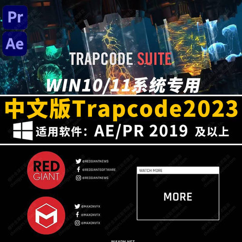 AE/PR插件中文WIN版汉化红巨人trapcode18.1特效套装particular