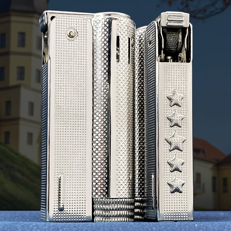 奥地利imco6600爱酷煤油打火机复古砂轮防风老式加油打火机煤油机