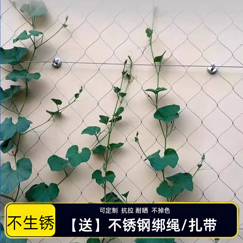 304不锈钢爬藤架吊藤架植物爬藤网钢丝攀爬架月季花藤花架安全网