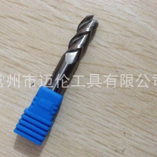 三刃铝用圆鼻铣刀 钨钢铝用牛鼻铣刀D10R2*30U*100*3T