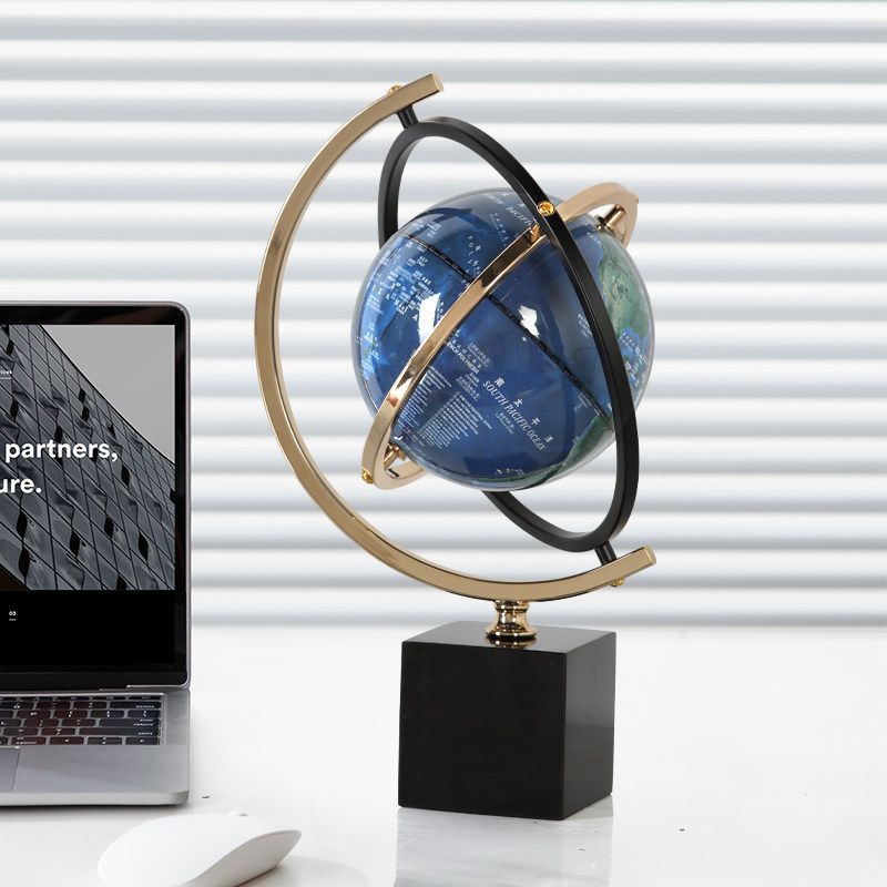 地球仪摆件轻奢高档家居装饰品客厅玄关卧室办公室桌面摆件工艺品,家居饰品,3D模型摆件,淘宝优惠券,粉丝福利购,淘宝优惠卷