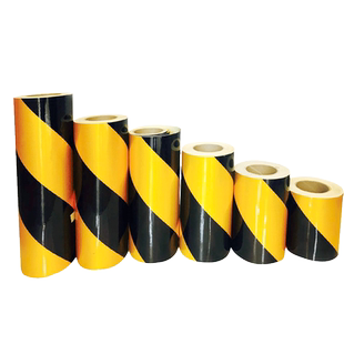 反光警示胶带5CM红白黑黄蓝绿斜纹反光膜10CM车间仓库地板墙面分区斑马划线标识5S定位1CM2CM3CM15CM20MM贴条