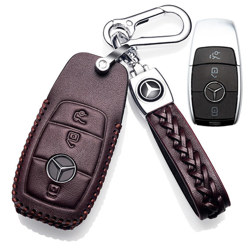 适用奔驰E级改款真皮车钥匙包