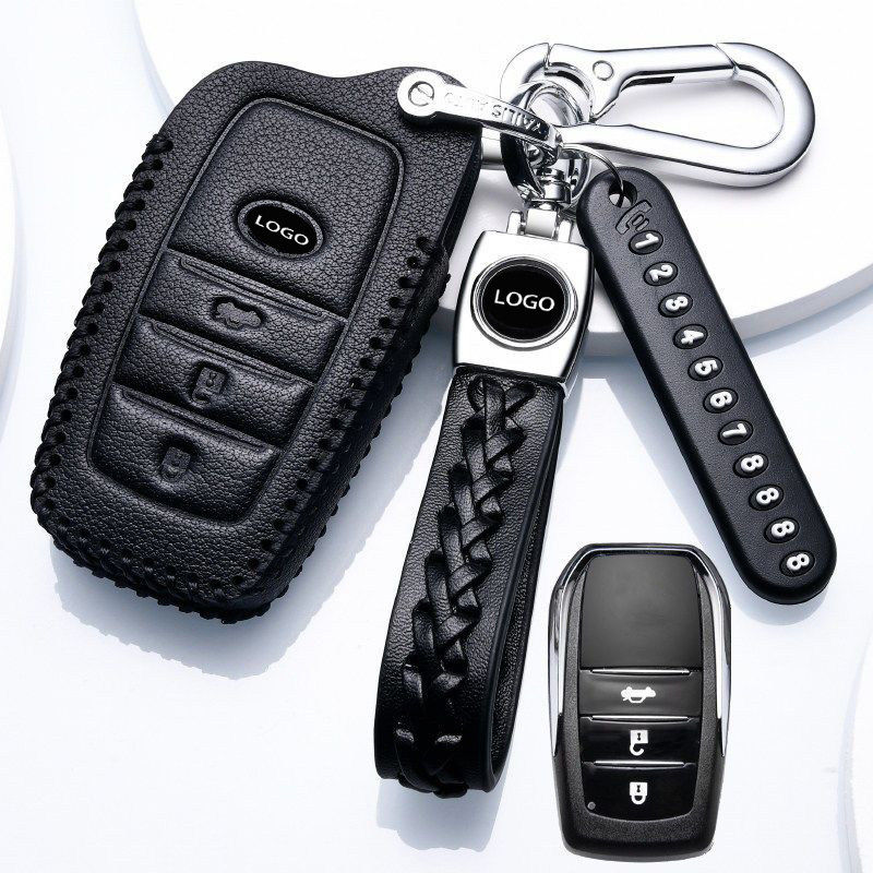 丰田皇冠陆放专用真皮钥匙包