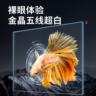 金晶五线超白玻璃鱼缸家用客厅大型溪鱼流缸裸缸小型生态新款龟缸