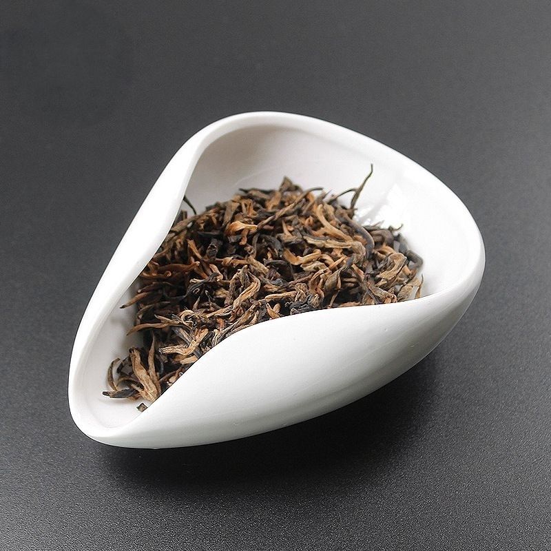 白瓷茶荷陶瓷茶则茶具茶艺教学赏茶配件茶道咖啡豆称重器茶盘茶蚀