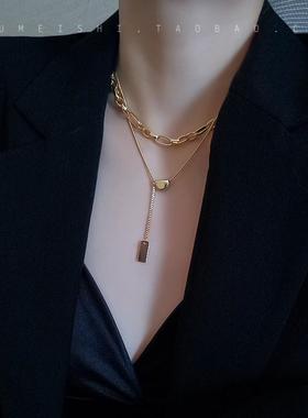 金色毛衣链项链2025新款爆款潮小众高级感轻奢秋冬配饰女饰品秋冬