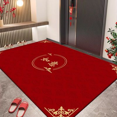 入户门外走廊地垫入户门垫红色硅胶地垫家用加厚玄关除尘脚垫吸水