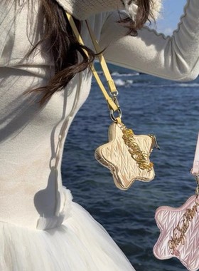 星星项链小包《Pleasure Island》金属logo星星毛衣链零钱包颈饰