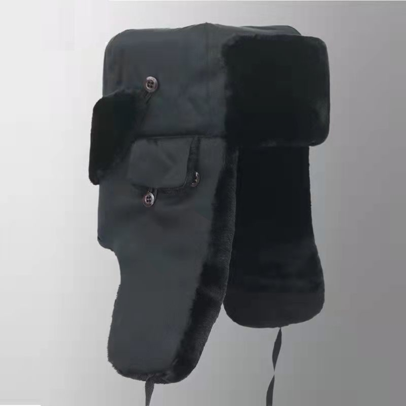 漠河防寒帽子雷锋帽加绒加厚男士棉帽冬季户外防寒保暖帽冷库工作