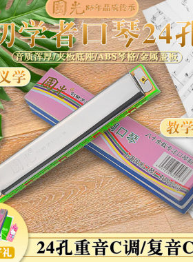 上海国光口琴24孔复音C调初学者