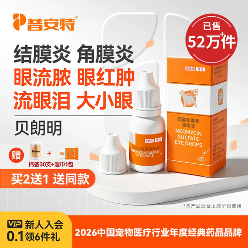 普安特宠物狗猫咪眼药水消炎