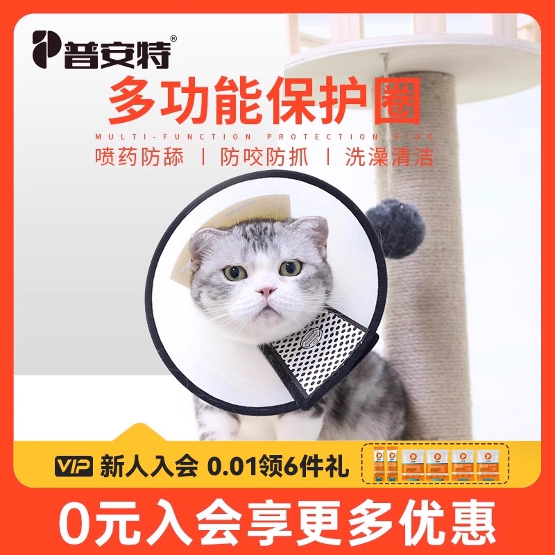 普安特伊丽莎白圈猫咪防舔神器