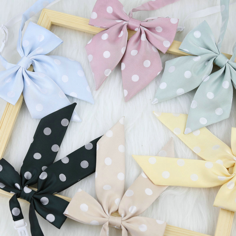 买二送一波点领结纯色羽根斜角