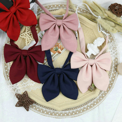 绀色日系兔耳朵学生水手小物领结