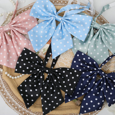 日系JK制服领花少女可爱波点蝴蝶结大羽根巨羽根水手服学院风