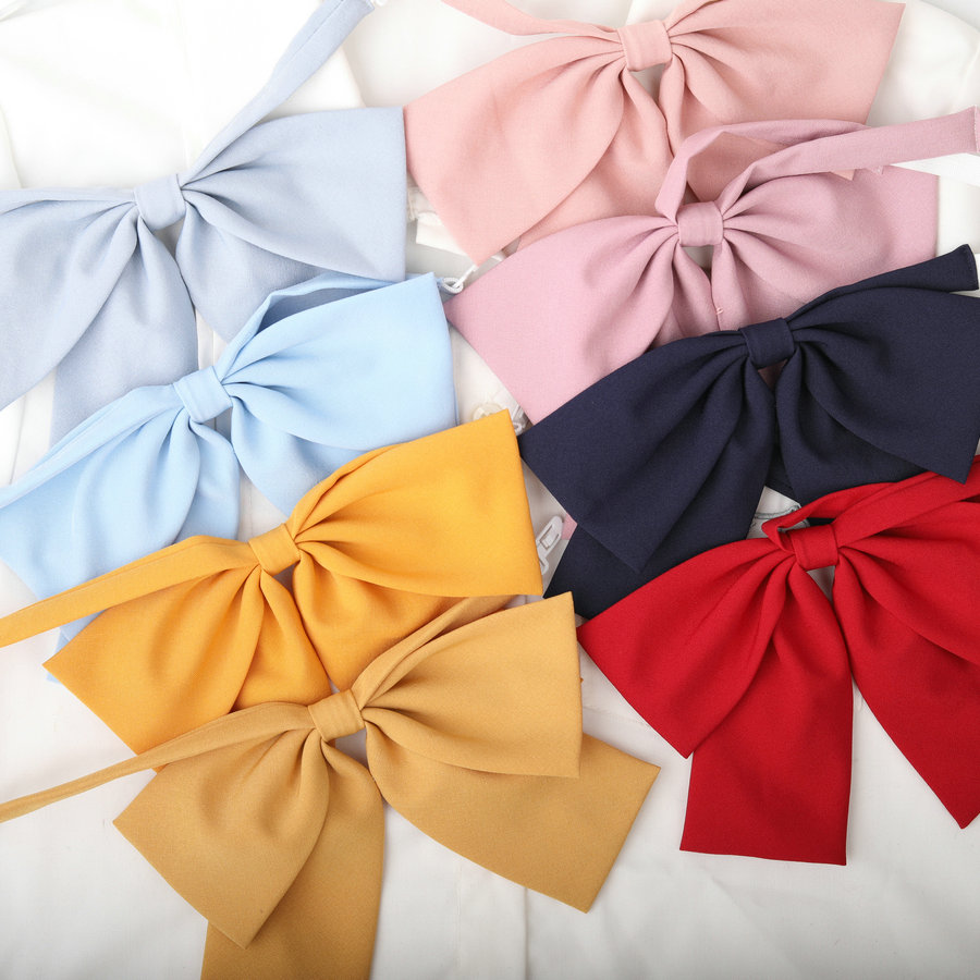 jk制服日系纯色大平角垂耳兔玫红色领结女毕业照动漫cosplay配饰
