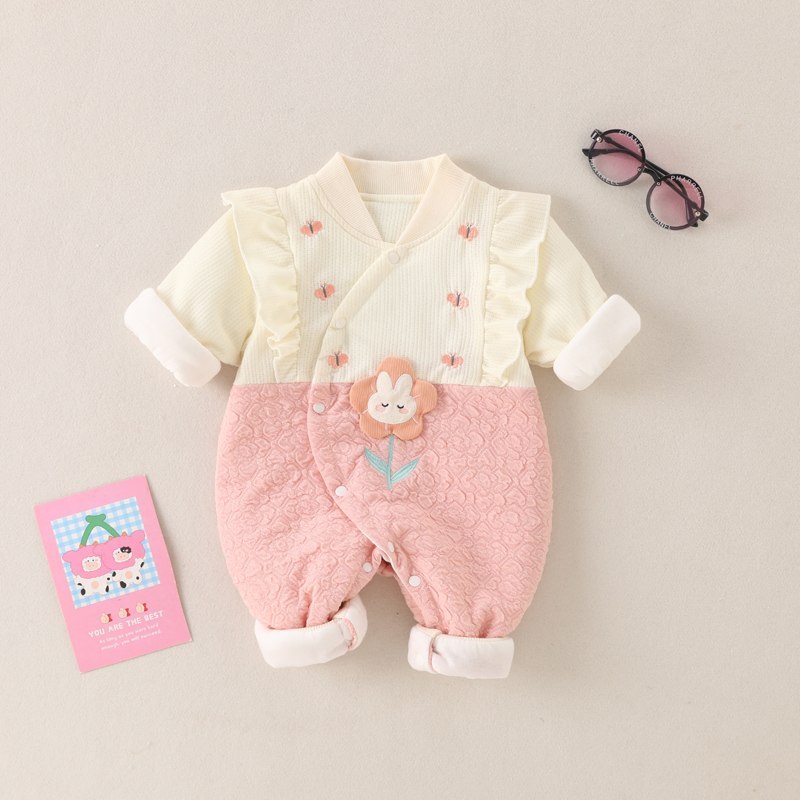 努米熊婴儿斜襟单排扣春秋