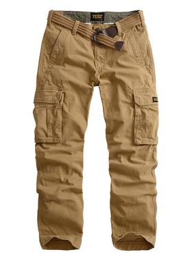 GM新潮 心头爱！复古来袭~户外工装裤男士直筒秋冬加厚纯棉休闲裤