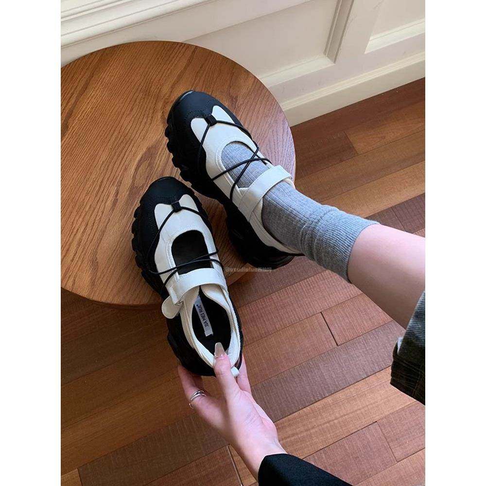 香港设计感丑萌玛丽珍鞋女2025春新款ins日系厚底增高圆头休闲鞋,女鞋,牛津鞋/布洛克鞋/德比鞋,淘宝优惠券,粉丝福利购,淘宝优惠卷