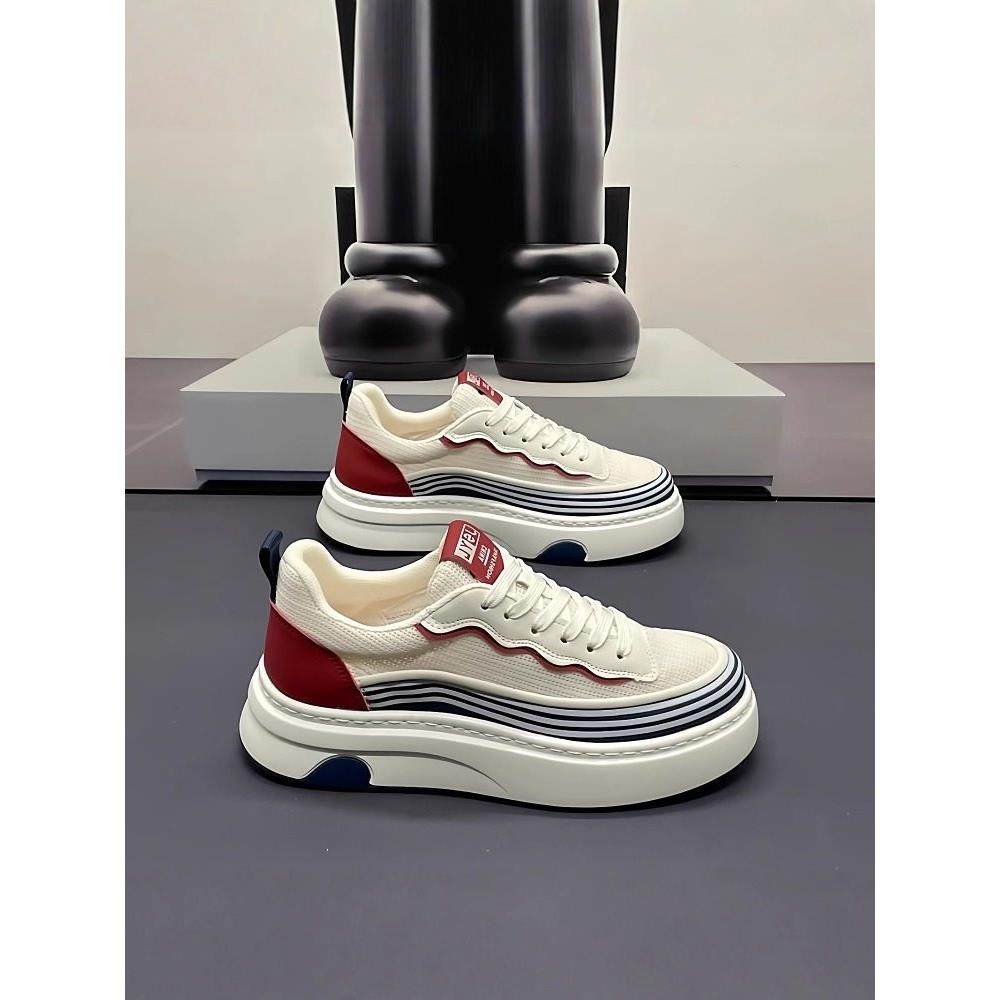 当季好物推荐Minimalism Aquaman低帮透气网面厚底休闲鞋男内增高