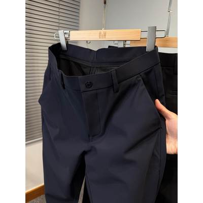 palm city锦氨四面弹力商务休闲裤男款秋冬季直筒加绒加厚长裤子