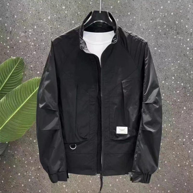 高端轻奢爆款男士2025新款秋季裁剪时尚休闲百搭立领简约潮流夹克