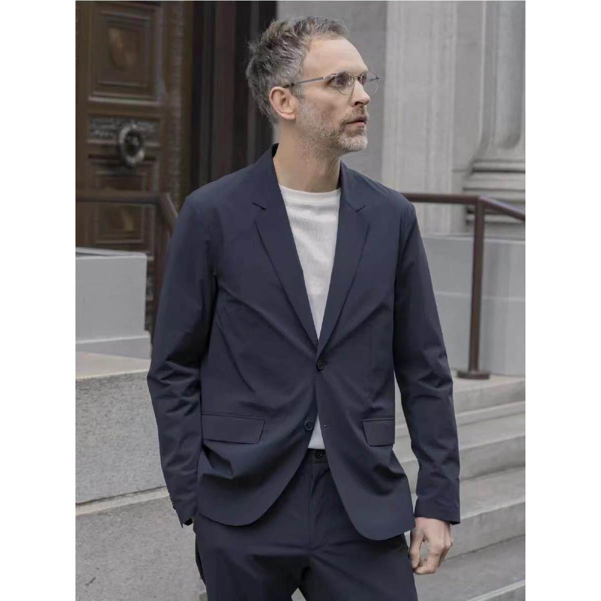 欧货潮牌春夏新款时尚防晒西装男士商务休闲西服薄款帅气外套男