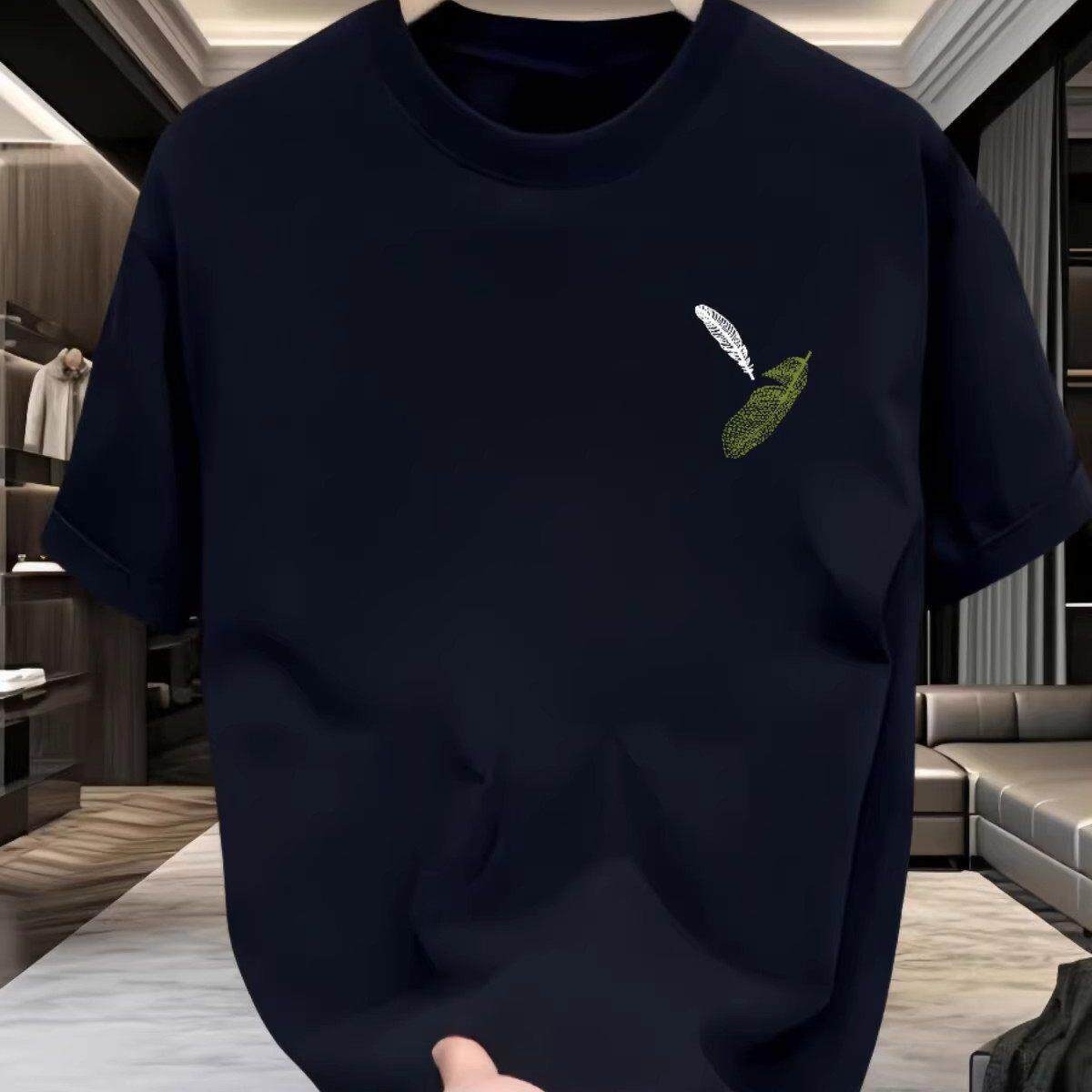 Roamix 绅度~纯棉男士T恤个性印花短袖圆领夏季宽松百搭休闲上衣