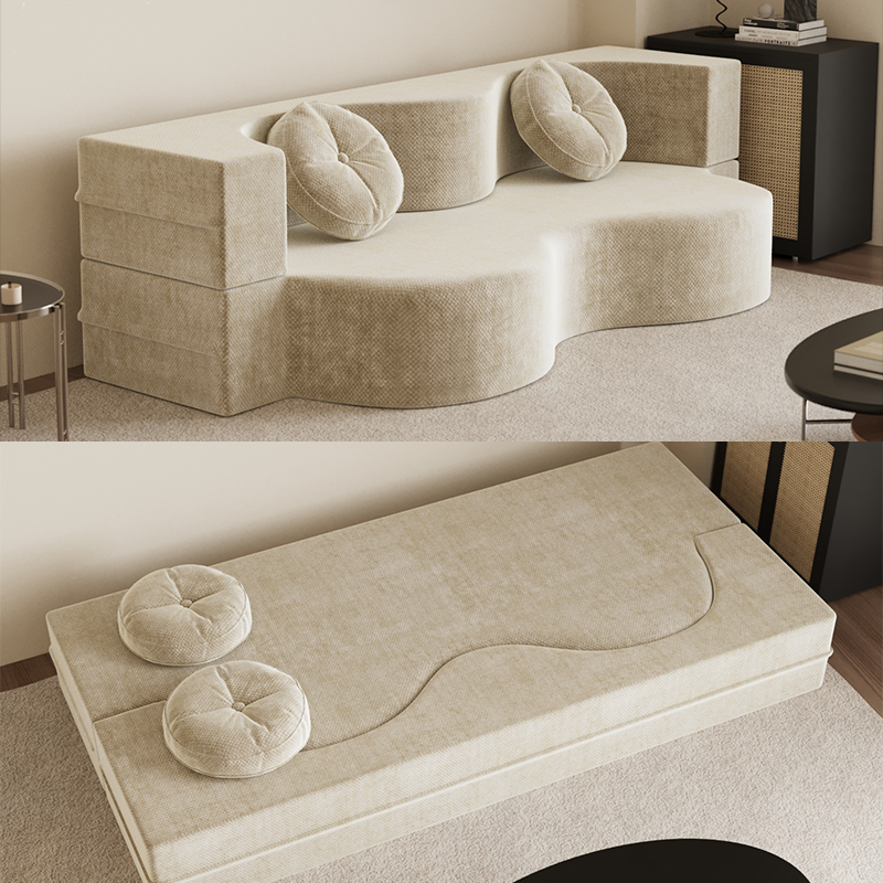 模块压缩折叠沙发床一体两用新款小户型卧室客厅单双人懒人榻榻米