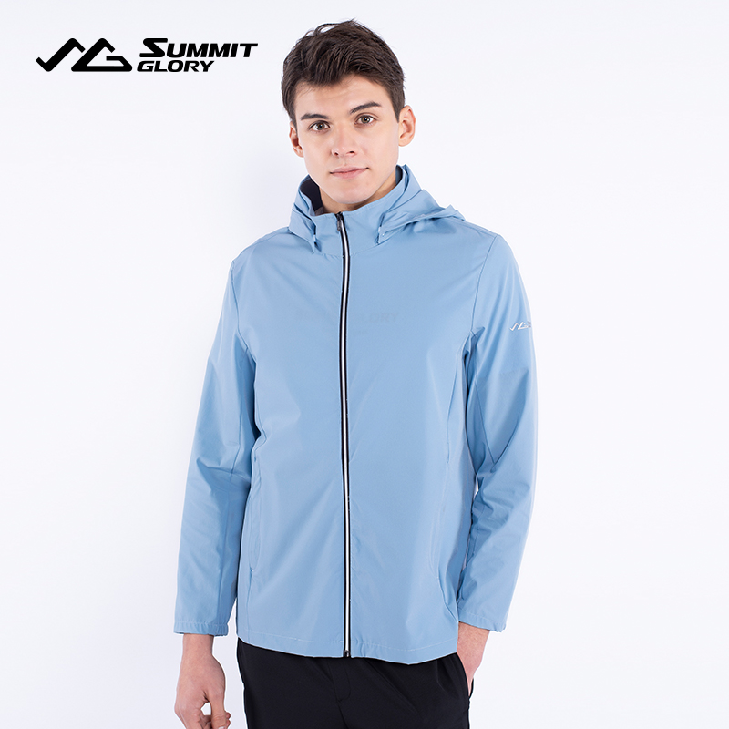 揽胜天下简约休闲弹力风衣夹克