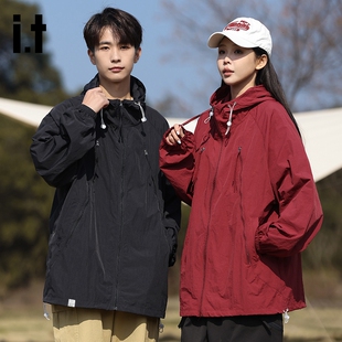 it  izzue官方连帽防晒衣男女同款夏季纯色舒适透气休闲防晒服6M