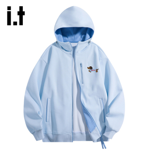 柔软通勤耐磨休闲上衣男6M 春秋季 it：izzue官方连帽开衫 卫衣男款