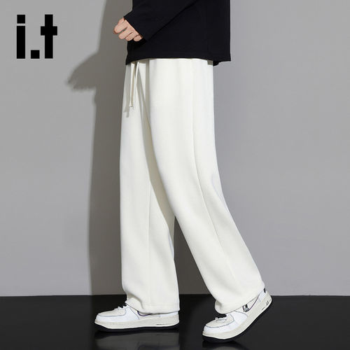 izzue官方直筒阔腿休闲裤男